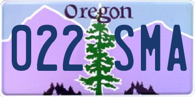 OR license plate 022SMA