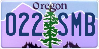 OR license plate 022SMB
