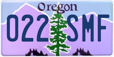 OR license plate 022SMF