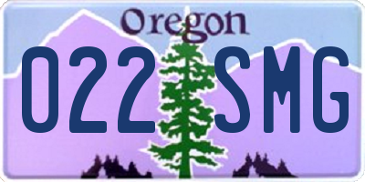 OR license plate 022SMG