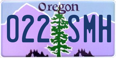 OR license plate 022SMH