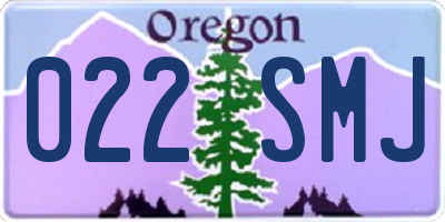 OR license plate 022SMJ