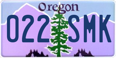 OR license plate 022SMK