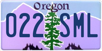 OR license plate 022SML