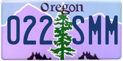OR license plate 022SMM