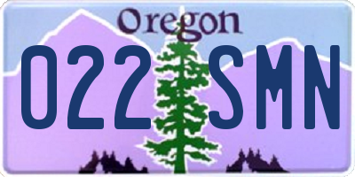 OR license plate 022SMN