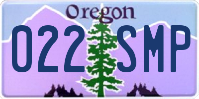 OR license plate 022SMP