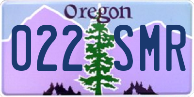 OR license plate 022SMR