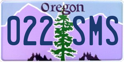 OR license plate 022SMS
