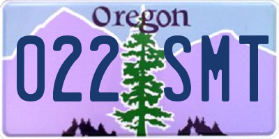 OR license plate 022SMT