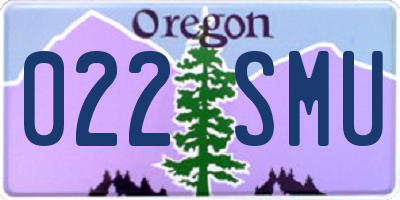 OR license plate 022SMU