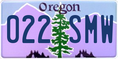 OR license plate 022SMW