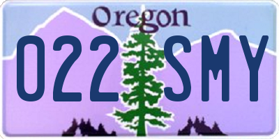 OR license plate 022SMY