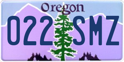 OR license plate 022SMZ