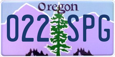 OR license plate 022SPG