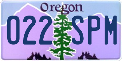 OR license plate 022SPM