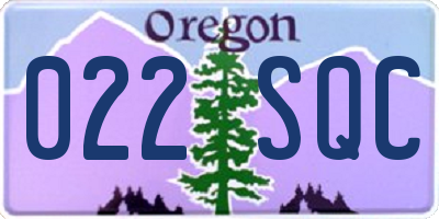 OR license plate 022SQC