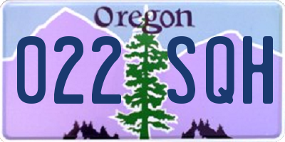 OR license plate 022SQH