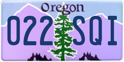 OR license plate 022SQI