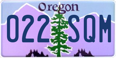 OR license plate 022SQM