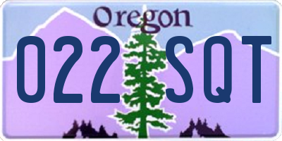 OR license plate 022SQT