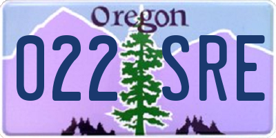 OR license plate 022SRE