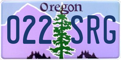 OR license plate 022SRG