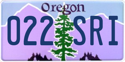 OR license plate 022SRI