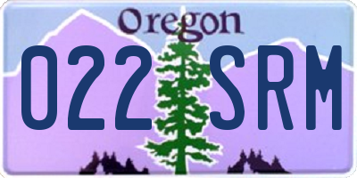 OR license plate 022SRM