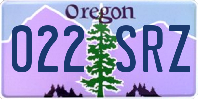 OR license plate 022SRZ