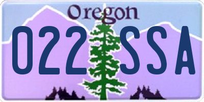 OR license plate 022SSA