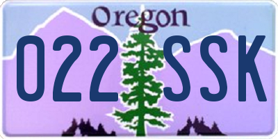 OR license plate 022SSK