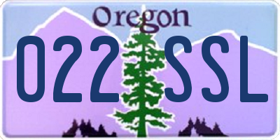 OR license plate 022SSL