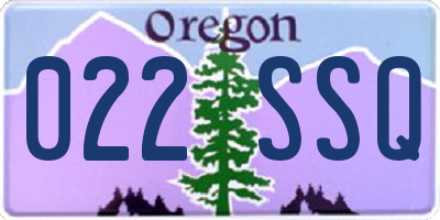 OR license plate 022SSQ