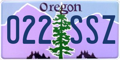 OR license plate 022SSZ