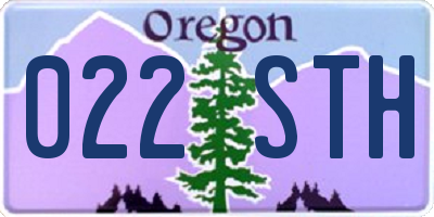 OR license plate 022STH