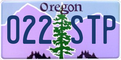 OR license plate 022STP