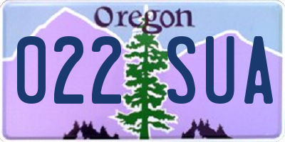 OR license plate 022SUA
