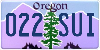 OR license plate 022SUI