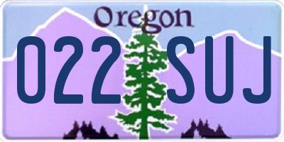 OR license plate 022SUJ