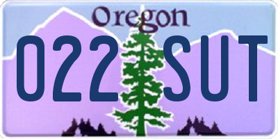 OR license plate 022SUT