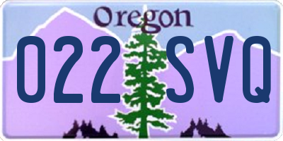 OR license plate 022SVQ