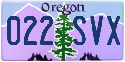 OR license plate 022SVX
