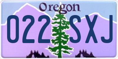 OR license plate 022SXJ