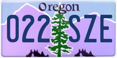 OR license plate 022SZE