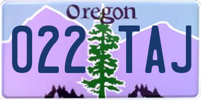 OR license plate 022TAJ