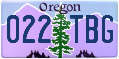 OR license plate 022TBG