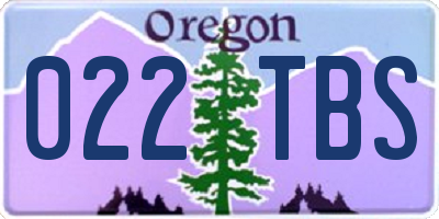 OR license plate 022TBS