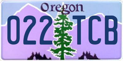 OR license plate 022TCB