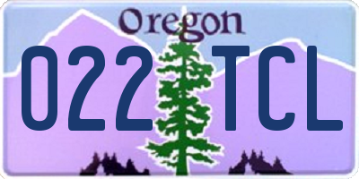 OR license plate 022TCL